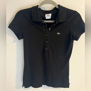 Women’s Black Lacoste Polo | Size 38 | Slim Fit | Gently Used